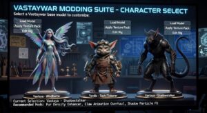 which vastaywar can you mod