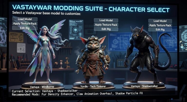 which vastaywar can you mod